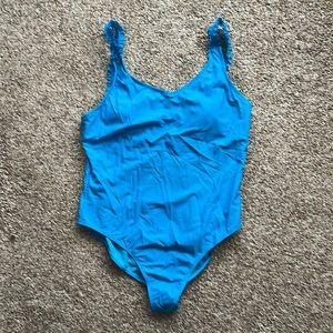 Bathing suit with ruffle straps